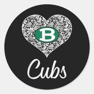 Adesivo Brenham Cubs Logo Lace Heart Hs