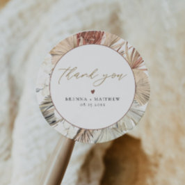 Adesivo BRENNA Bohemian Terracotta Dry Palm Boho Round