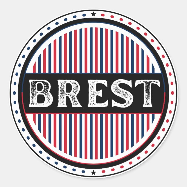 Adesivo Brest City Pride Emblem – French Identity (Frente)