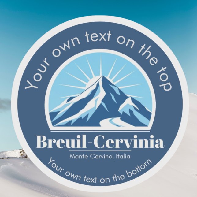 Adesivo Breuil-Cervinia Itália — estância de esqui (Criador carregado)