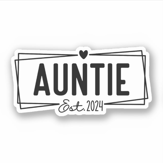 Adesivo Brevemente Ser Tia Est 2024 Anúncio De Gravidez (Frente)