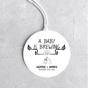 Adesivo Brewery Baby - B&W - Chá de fraldas Favor Sticker