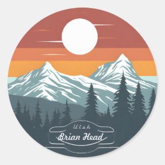 Adesivo Brian Head Utah Mountain Sunset Stickers – Set of