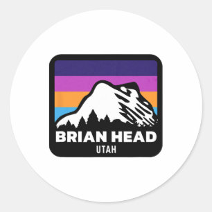 Adesivo Brian Head Utah Skiing Snowboard Family Ski Tri