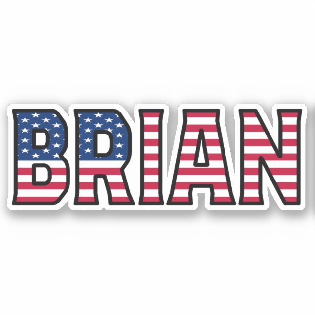 Adesivo Brian Name Vorname USA Sticker Stickerset (Frente)