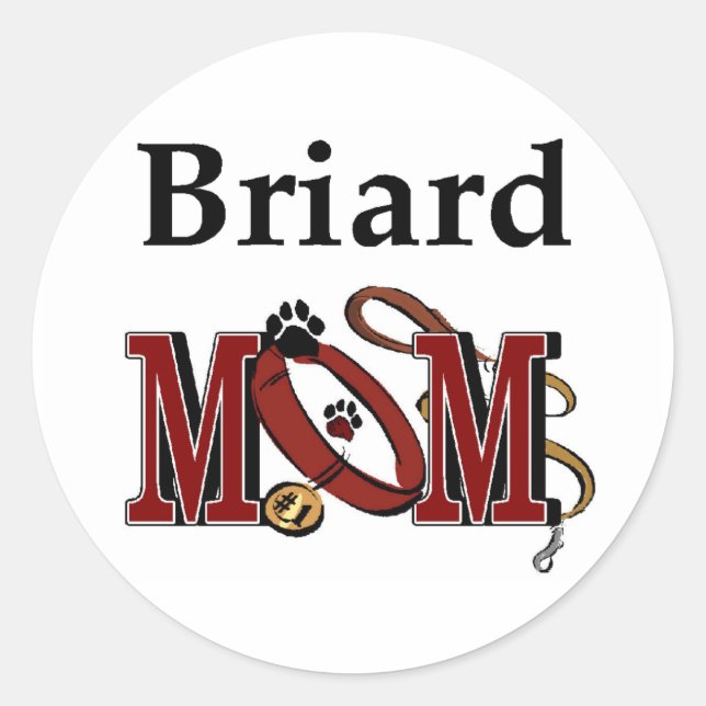 Adesivo Briard Dog MOM (Frente)