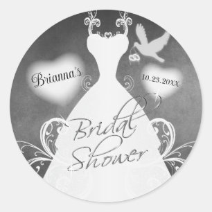 Adesivo Bridal em Chalkboard com Lace e White Dove