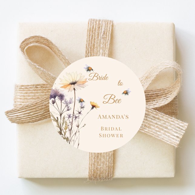 Adesivo Bridal Shower Bride to Bee Wildflower Ivory (Criador carregado)