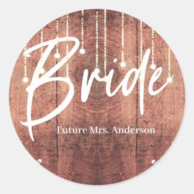 Adesivo Bride Lace textura de madeira rústica (Frente)