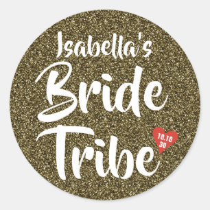 Adesivo Bride Tribe Red Date Heart Personalised Glitter