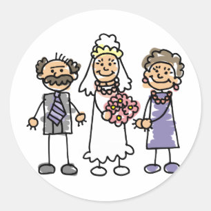 Adesivo Brides Parentes Dia de Casamento Antes da Cerimôn