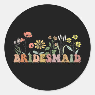 Adesivo Bridesmaid Bride I Do Crew Wildflower Bachelorett