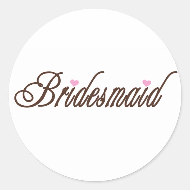 Adesivo Bridesmaid Classy Browns (Frente)