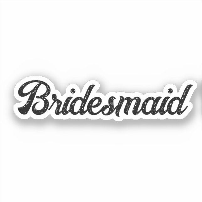 Adesivo Bridesmaid de Casamento 2024 Elegante Personalizad (Frente)