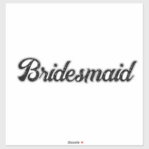 Adesivo Bridesmaid de Casamento 2024 Simples Fita Elegante