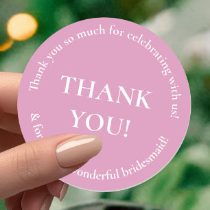 Adesivo Bridesmaid Obrigado Pelo Favor De Casamento Sticke