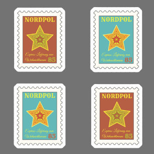 Adesivo Briefmarken vom Weihnachtsmann Sticker