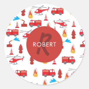 Adesivo Brigada de Motores de Bombeiros de Transporte Verm