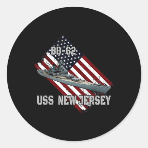 Adesivo Brigada Uss New Jersey Bb-62 &amp; Combat Warsh