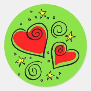 Adesivo Bright and Breezy Hearts Stickers