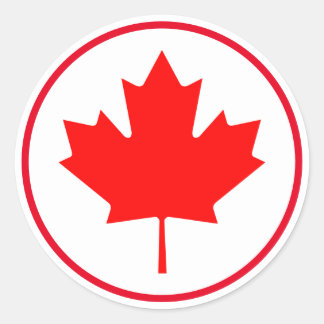 Adesivo Bright Canadian Maple Leaf Canada Red White