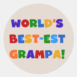 Adesivo "Bright Colors World's Best Grampa Gifts"