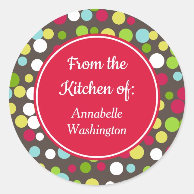 Adesivo Bright Dots Kitchen Baking Dags Stickers (Frente)