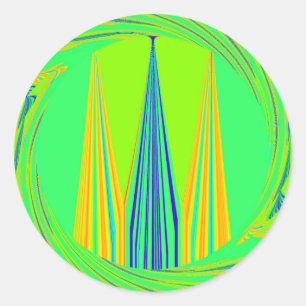 Adesivo Bright Edgy Geometry Neon Pattern Art Design