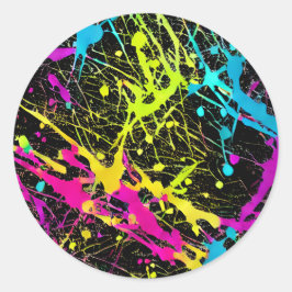 Adesivo Bright Neon Paint Splatter