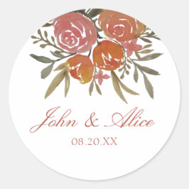 Adesivo Bright Peach e Orange Floral Weding