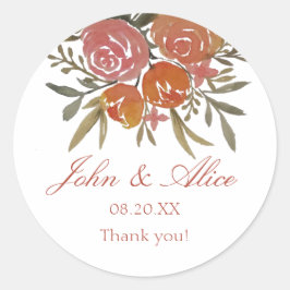 Adesivo Bright Peach e Orange Floral Weding