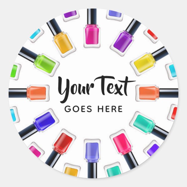 Adesivo Bright Rainbow Nail Polonês Art Tech Salon (Frente)