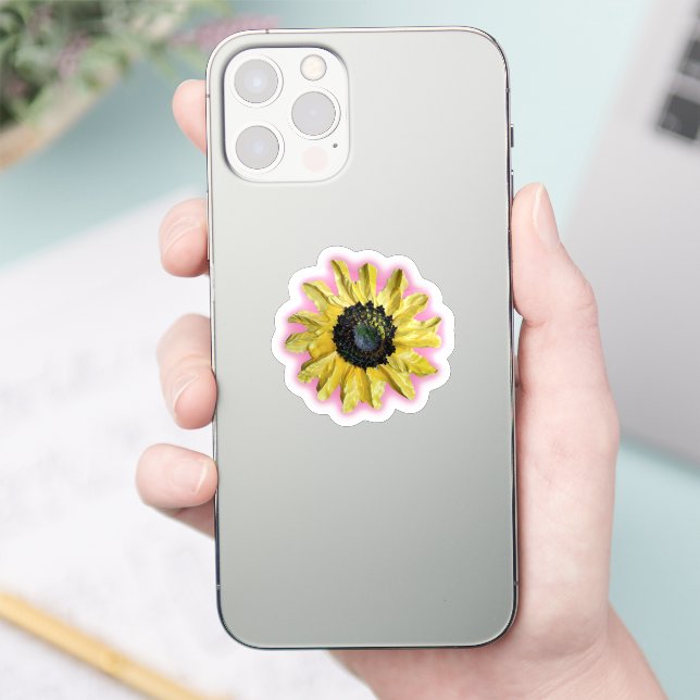 Adesivo Bright Sunflower Art Sticker (Telefone)