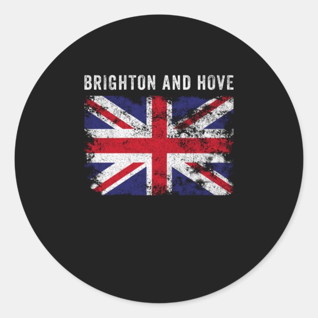 Adesivo Brighton e Hove UK Flag British Souvenir Legal (Frente)