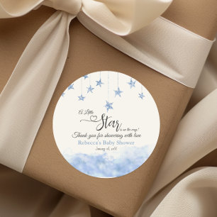 Adesivo Brilha Brilha Estrelinha Azul Menino Baby Shower