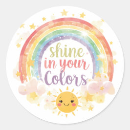 Adesivo Brilha em suas cores Arte do Orgulho do Arco-Íris