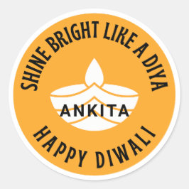 Adesivo Brilhante como um Diwali personalizável do Diya