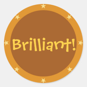 Adesivo Brilhante - Série adesiva do professor (castanho)