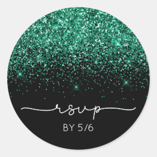 Adesivo Brilhante Verde Azul Glitter Preto RSVP
