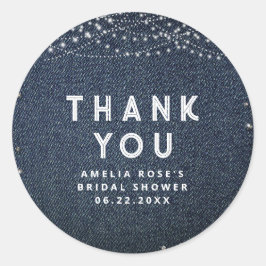 Adesivo Brilhantes de Jeans Luzes Rústicas Elegantes Obrig