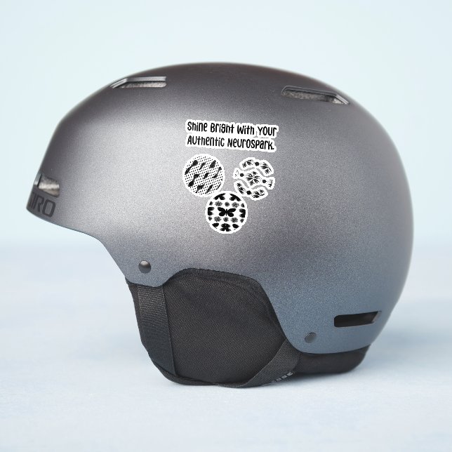 Adesivo Brilhe Forte Autêntica Neurodiversidade Neurospark (Lado do capacete)