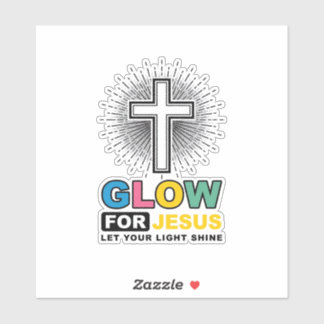 Adesivo Brilhe Para Jesus Camisa Cristã Cruz Luz Design_