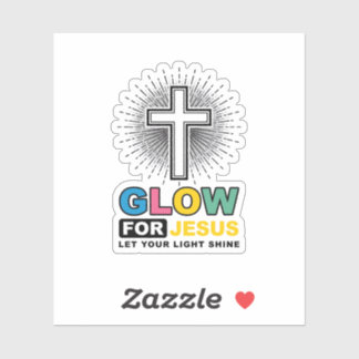 Adesivo Brilhe Para Jesus Camisa Cristã Cruz Luz Design_