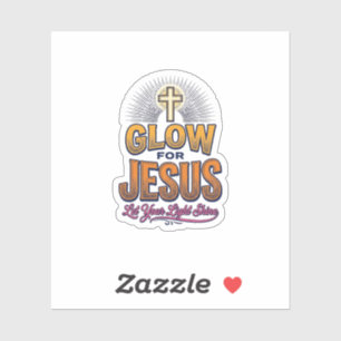 Adesivo Brilhe por Jesus Deixe Sua Luz Brilhar Desenho Cri