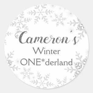 Adesivo Brilho da prata do aniversário de ONEderland do