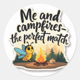 Adesivo Brilho de Campfire - 'Perfect Match' Pun