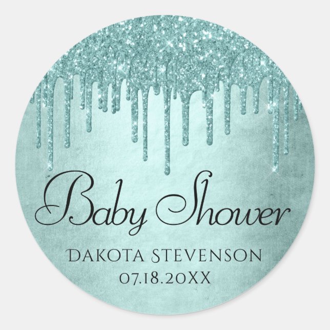 Adesivo Brilho de Hortelã Gotejante | Chuva de Verão Aqua  (Frente)