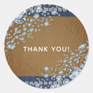 Adesivo Brilho de Jeans e Diamantes Jeans de Couro na Moda