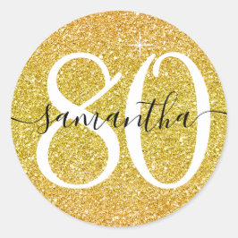 Adesivo Brilho Dourado amarelo personalizado 80