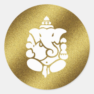 Adesivo Brilho dourado de Ganesha